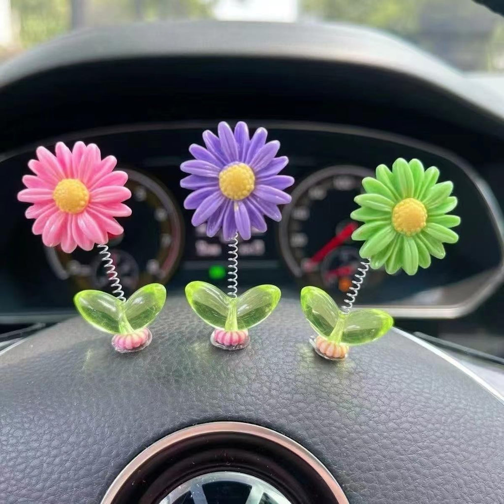 Resin Car Dashboard Decor Flower