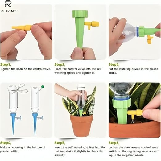Self-Watering Spikes Pack Of 12 (assorted color)