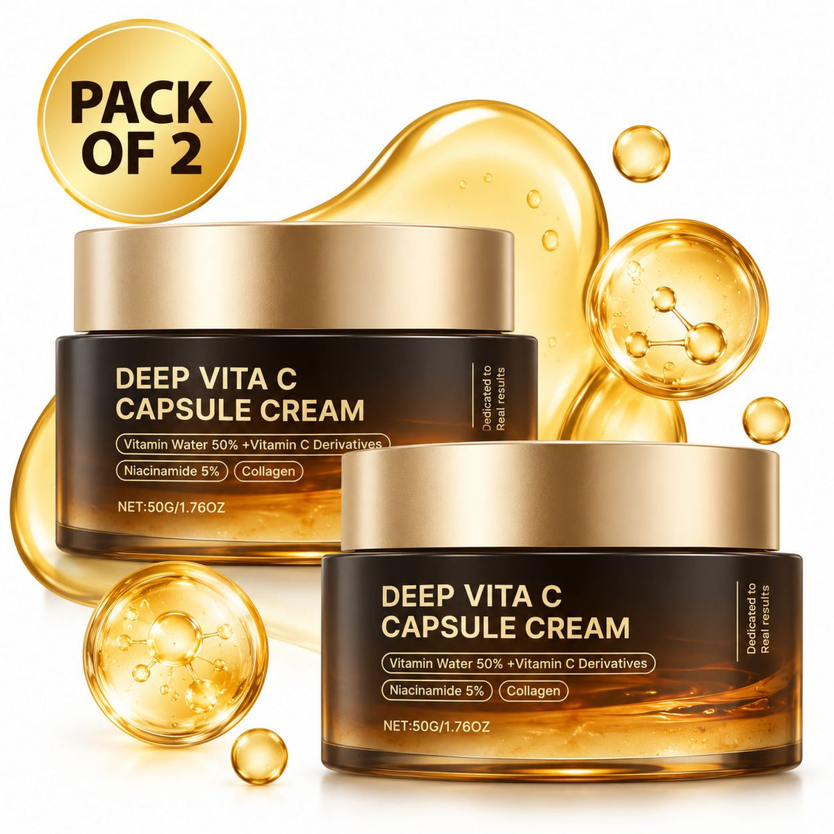 Deep Vita C Capsule Cream 50G Each Pack Of 2