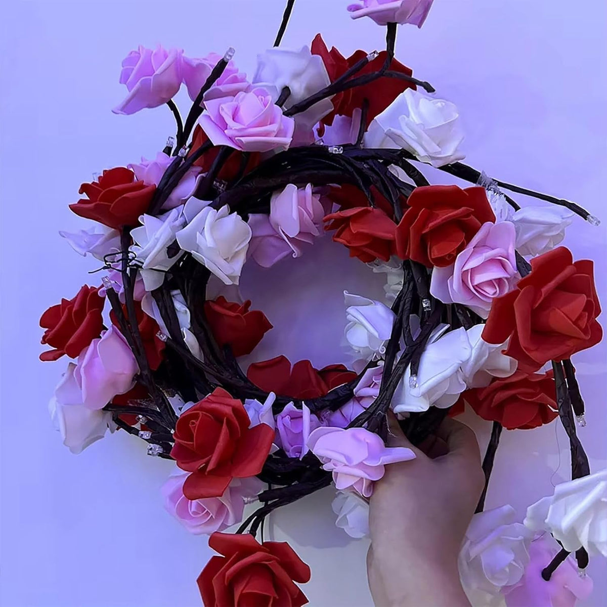 USB Powered LED Flower Vine String Lights with Remote Control