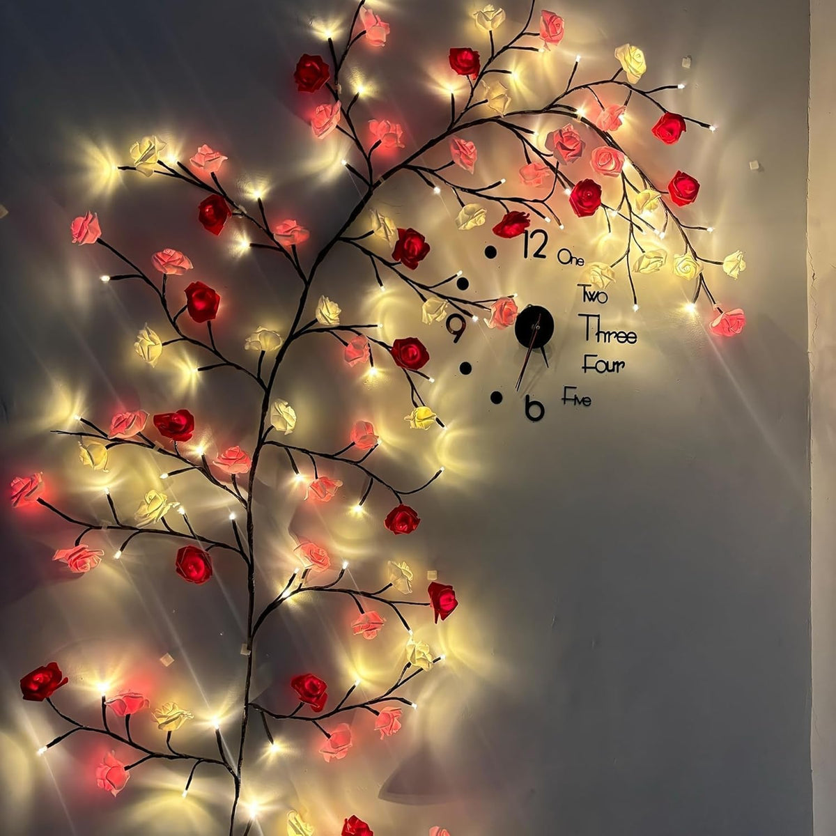 USB Powered LED Flower Vine String Lights with Remote Control
