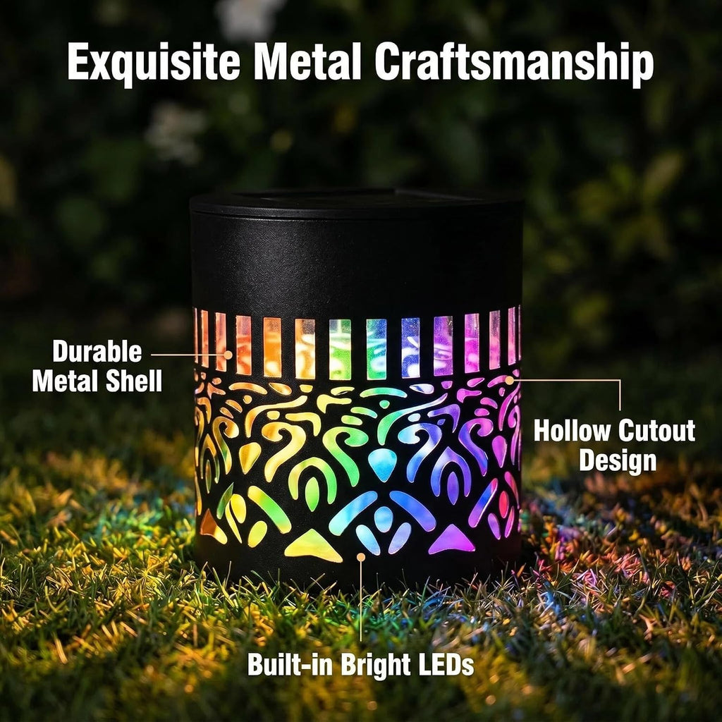 Solar Mandala Wall Light Outdoor 7-Color Changing Projection Lamp (1 PC)