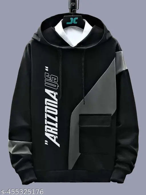 Trendy Black and Gray "Arizona US" Hoodie – Modern Streetwear for Everyday Style