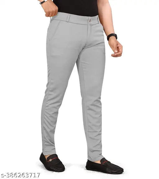 Slim-Fit Black Formal Pants for Men