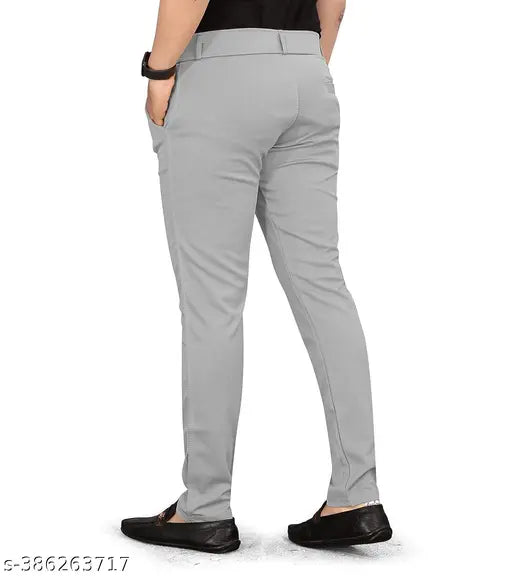 Slim-Fit Black Formal Pants for Men