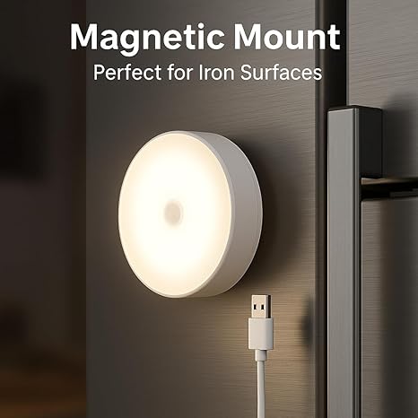 Motion Sensor Light for Home with USB Charging Wireless Self Adhesive LED Night Light(Pack Of 4)